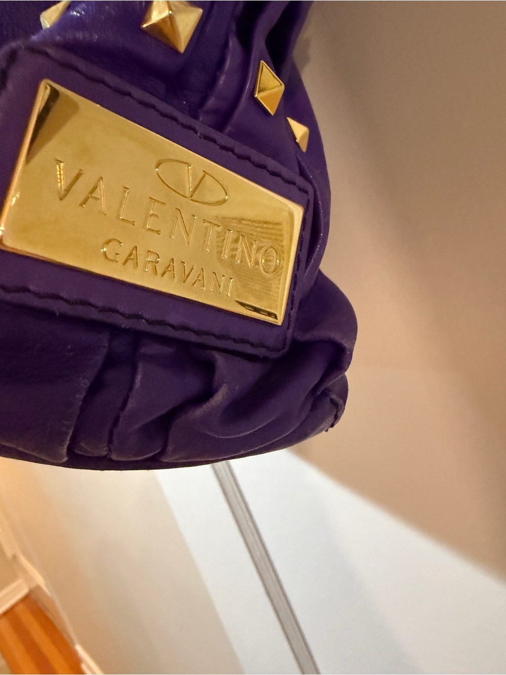 Valentino Maison Purple rockstud bag ASO Gossip Girl Jenny Humphrey - Picture 7 of 10